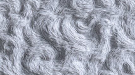 Fototapeta premium Fur texture background with soft gray waves and swirling patterns, close up of natural animal fur surface for design, textile, or fashion concept and decoration.