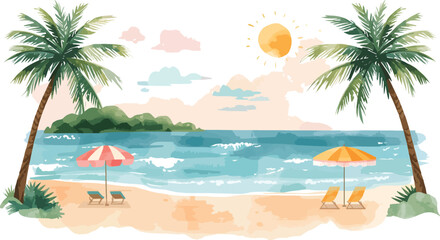 Obraz premium Tropical Beach Scene