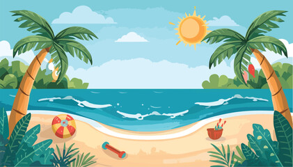 Obraz premium Tropical Beach Scene