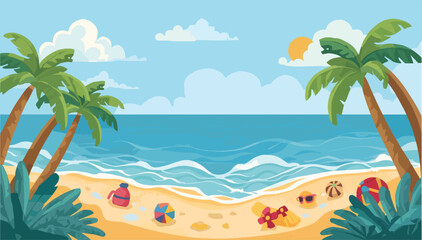 Obraz premium Tropical Beach Scene