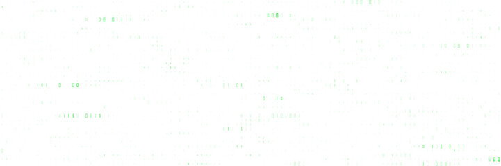 Obraz premium Abstract Green Binary Code Pattern on White Background for Cybersecurity and Data Encryption
