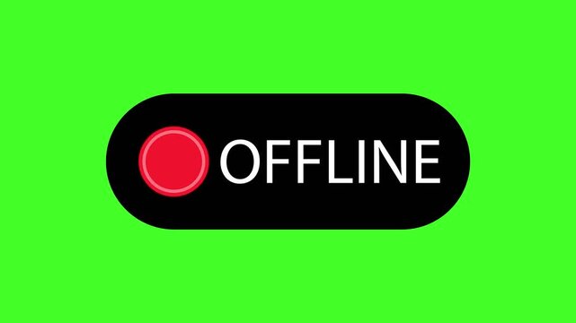 Notification sign or indication if offline. Blinks slowly.