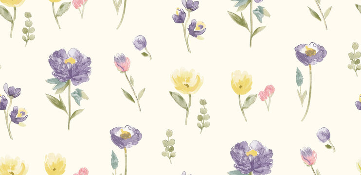 floral allover flower pattern seamless with texture background effect 