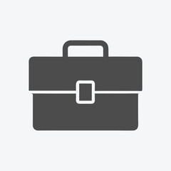 Obraz premium Dark gray briefcase with handle and latch sits ready for professional business ventures