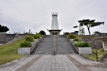 Fototapeta premium Okinawa Peace Hall is the most famous landmark in Itoman, Okinawa, Japan