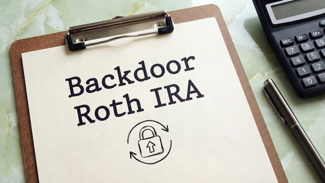 Backdoor Roth IRA retirement savings conversion strategy concept for high income tax advantaged investment financial planning and personal wealth building