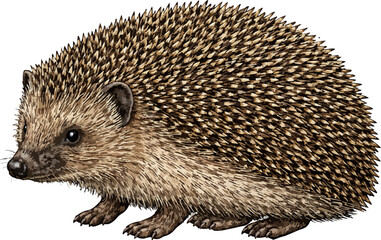 Erinaceus europaeus illustration art © Diono