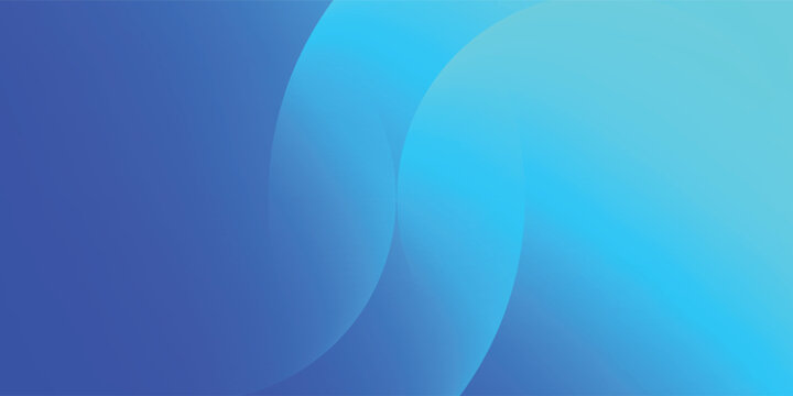 Abstract background with radiant electric blue and vibrant cyan dual circular curve gradient eps10