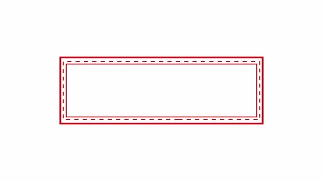 Dotted line rectangle frame icon on transparent background. ,selection box outline, border frame dotted line  animation  on transparent background in 4k