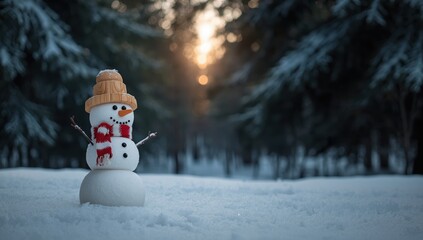 Obraz premium Forest snowman