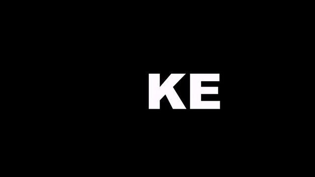 Dynamic Neon Text Like Animation with Glitch Effects in Looping Sequence
