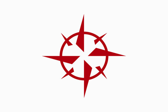 Red Compass Vector Logo Premium 