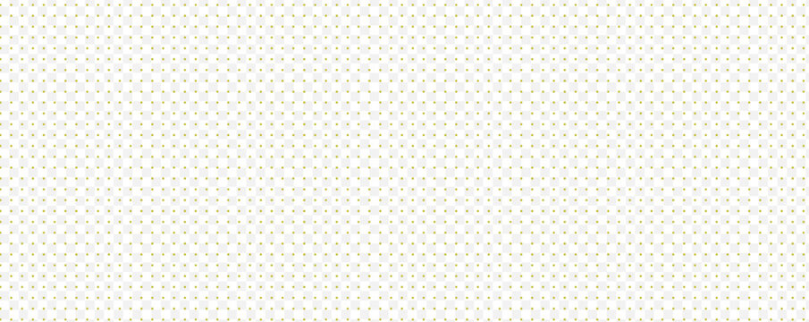Seamless abstract geometric dot pattern with gold micro circles on white background