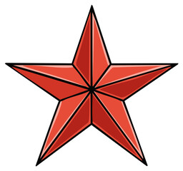 Obraz premium Red Star Vector Illustration