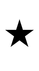 Obraz premium Black star icon isolated on white background simple geometric shape symbol minimal design