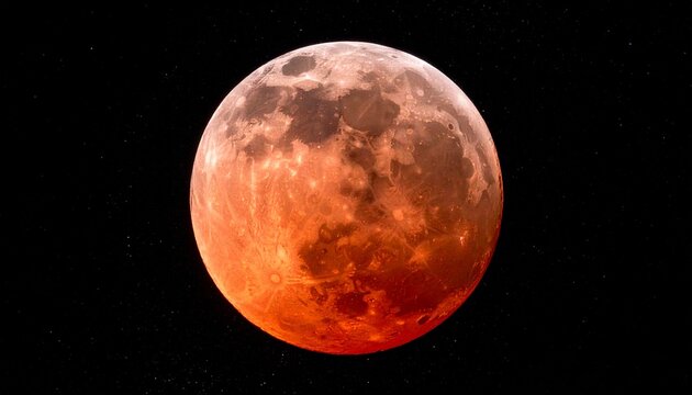 The moon during a lunar eclipse.