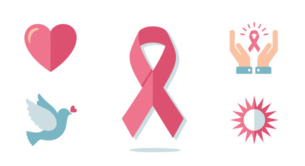 Fototapeta premium Pink Ribbon Symbol Breast Cancer Awareness.