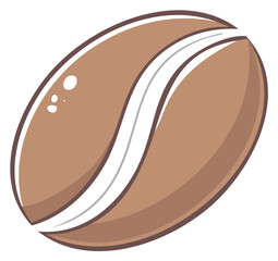 Obraz premium Stylized Coffee Bean Graphic Illustration Icon Fresh Roasted Seed