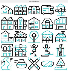 Fototapeta premium real estate icons