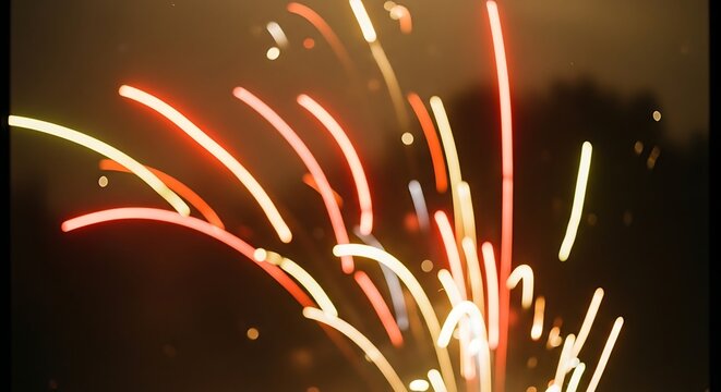 A vibrant display of colorful fireworks exploding in the night sky