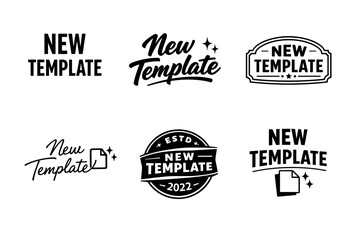 Fototapeta premium New template designs with vintage and modern styles in black and white