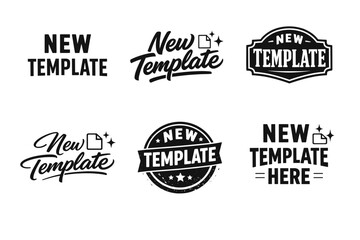 Fototapeta premium Collection of vintage-style new template logos with decorative fonts and icons