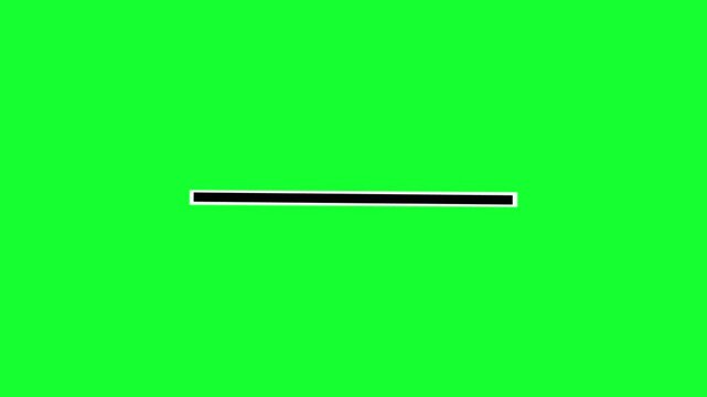 Animated Loading Bar on Green Screen Background - 4K High Quality
