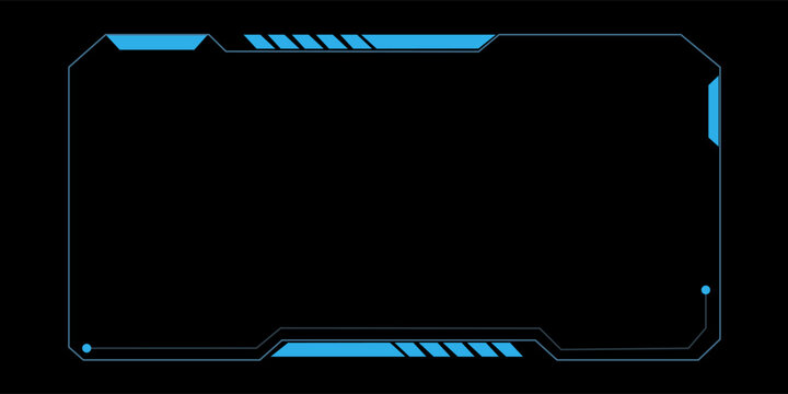 Set of Hud frame. Game stream frame. HUD user interface abstract background.
