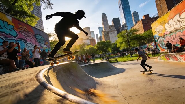 Action sports idea - skate park for skating, streetboarding, etc. Blank area.