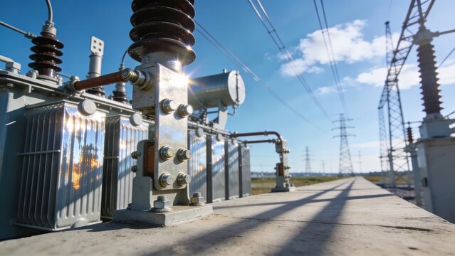 Detailed view of a power station.