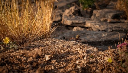 Fototapeta premium Loxosceles rufescens, brown recluse spider, in its natural environment.