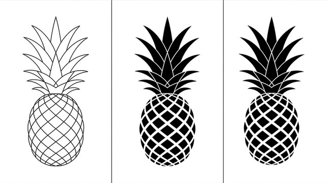 pineapple vector illustration