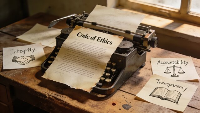 Typewritten ethical guidelines.