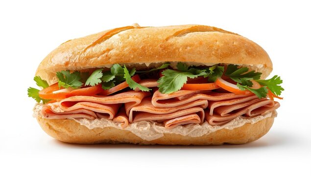 Vietnamese chicken ham sandwich