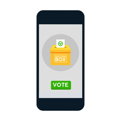 Electronic voting svg cut file. Isolated vector illustration. © db