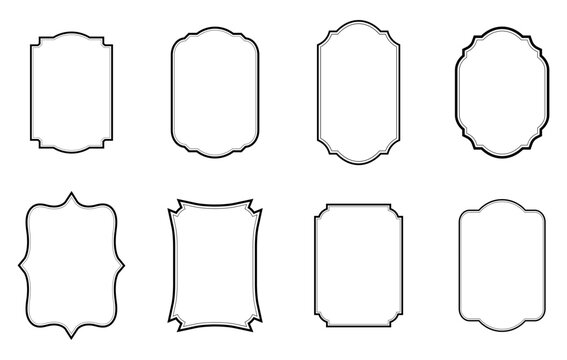 Artistic vintage ornamental frame border decoration collection svg cut file. Isolated vector illustration.