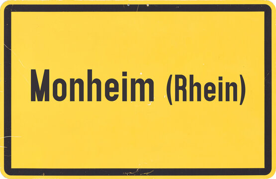 Ortsschild Monheim am Rhein