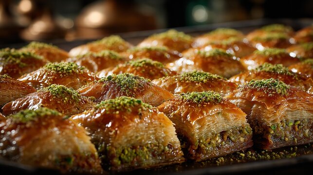 variety of classic Turkish baklava also recognized as Persian or Lebanese baklava