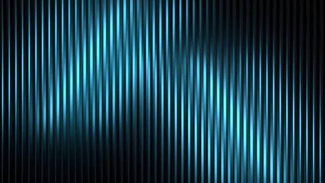 Light highlights rhythmically glide through the vertical ribbed surface, creating a shimmering effect. The refraction of rays behind the textured glass forms a dynamic pattern of alternating stripes a