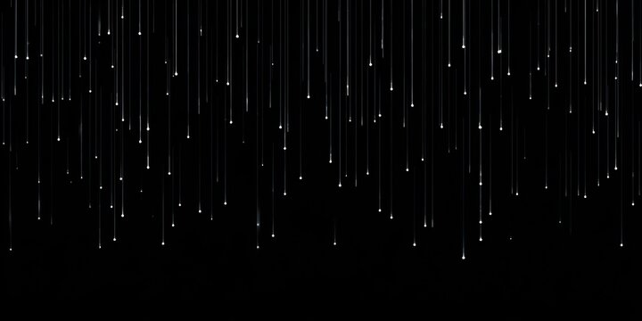 Digital rain falling down screen.