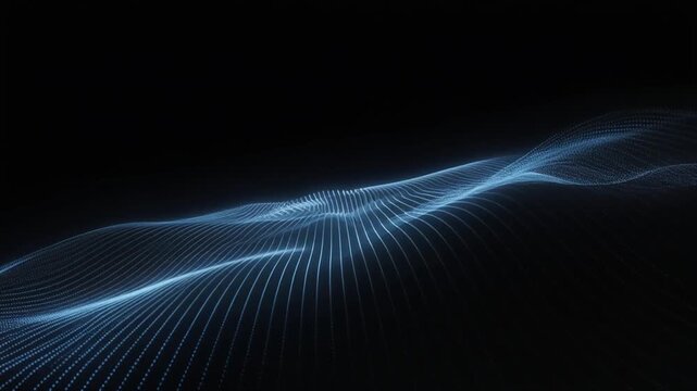 Seamless looping ultra soft cinematic micro particles drifting random orbits glowing trails subtle luminous refined visuals motion gradient glow