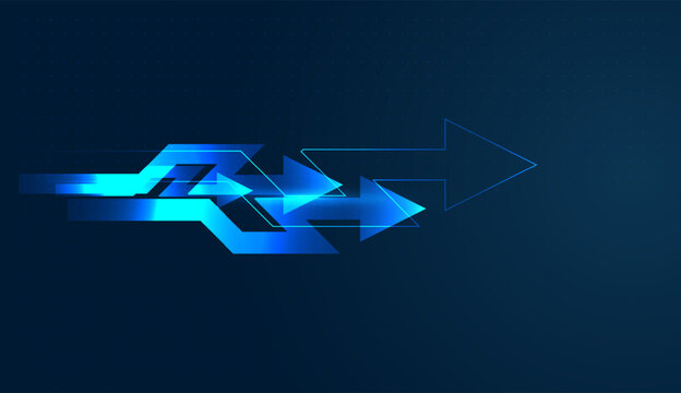 dynamic upward arrow illustrates rapid development in technology influencing Finance and Business performance concepts, Multiple arrow paths moving upward