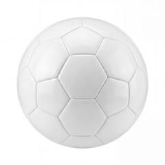 Fototapeta premium A classic white soccer ball featuring a traditional hexagonal and pentagonal panel design structure