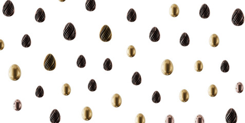 Stylish Easter background featuring gold and textured eggs, perfect for holiday greetings, decorations, and creative pro © vegefox.com