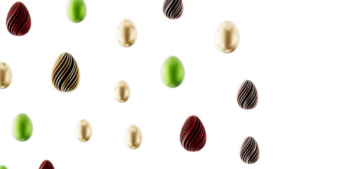 Elegant abstract composition of decorative Easter eggs in various colors and textures. Perfect for Easter greetings and © vegefox.com