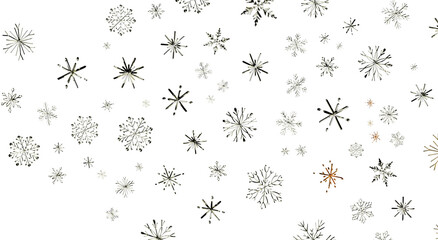 Watercolor snowflakes on white background. Perfect for Christmas, winter holiday design, greeting c © vegefox.com