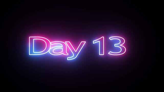 Day To Go glowing neon Animation Videos. Neon &ldquo;3 Days Left&rdquo; Countdown.