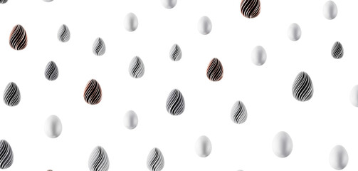 Abstract Easter background with patterned eggs. Decorative eggs in neutral color scheme. Perfect for Easter greetings an © vegefox.com