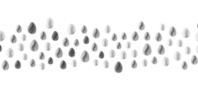 Abstract Easter egg pattern in grayscale, perfect for spring holiday designs, backgrounds, and website graphics.  Minima