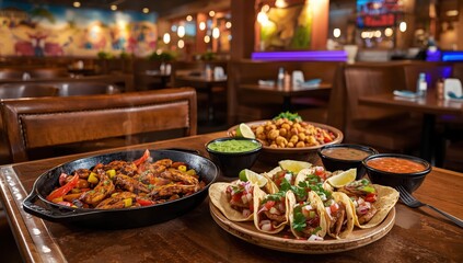 Obraz premium Colorful Tex Mex meal